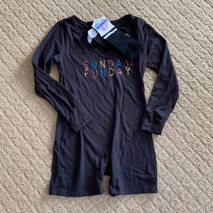 NWT, Soft and stretchy pajama romper set.
